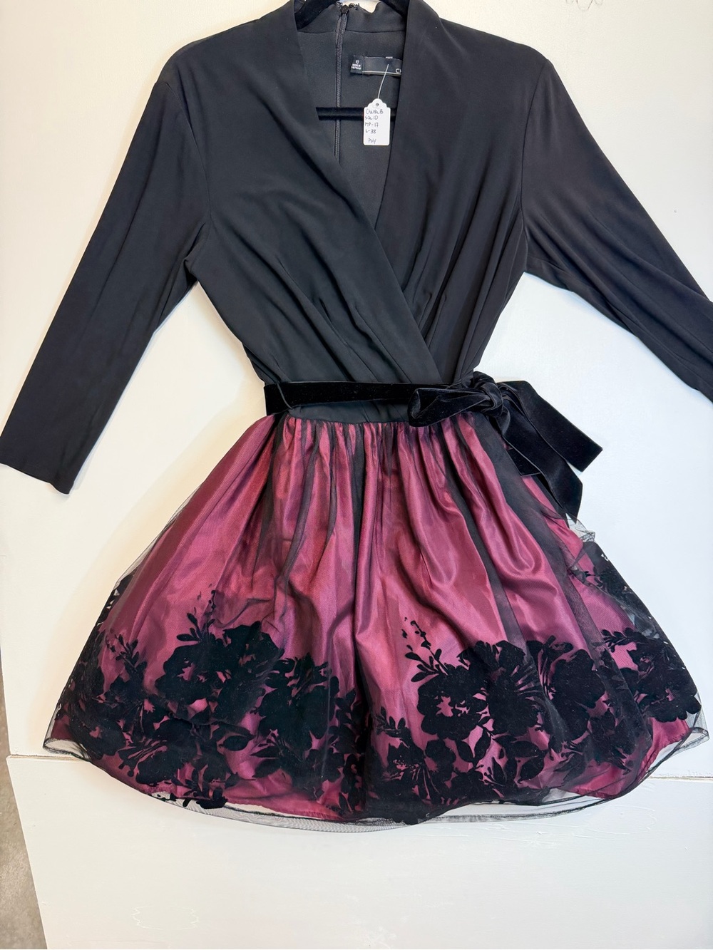 W145 Chetta B Dress with Subtle Texture- double toole layers